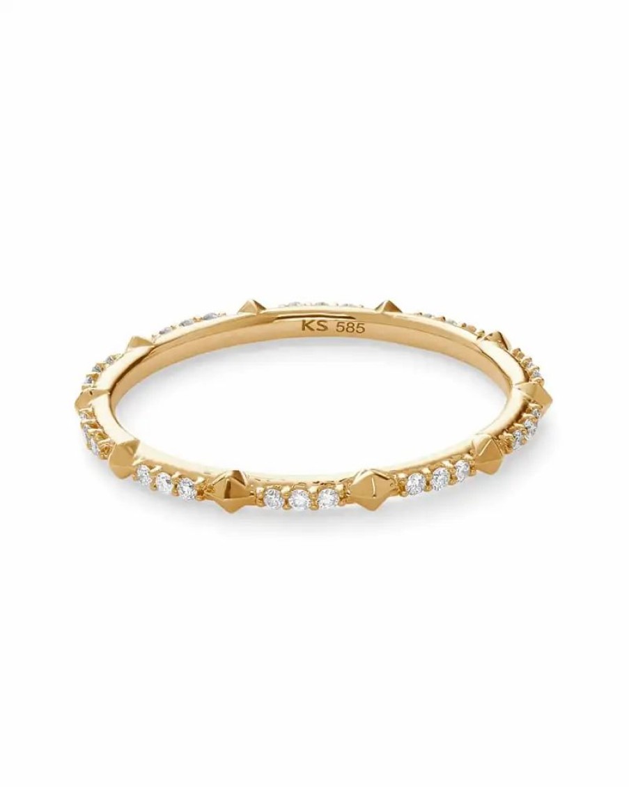 * Kendra Scott Astrid 14K Yellow Gold Ring In White Diamond | Rings