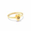 * Kendra Scott Angie Heart Bright Cut Band Ring In 18K Yellow Gold Vermeil | Rings