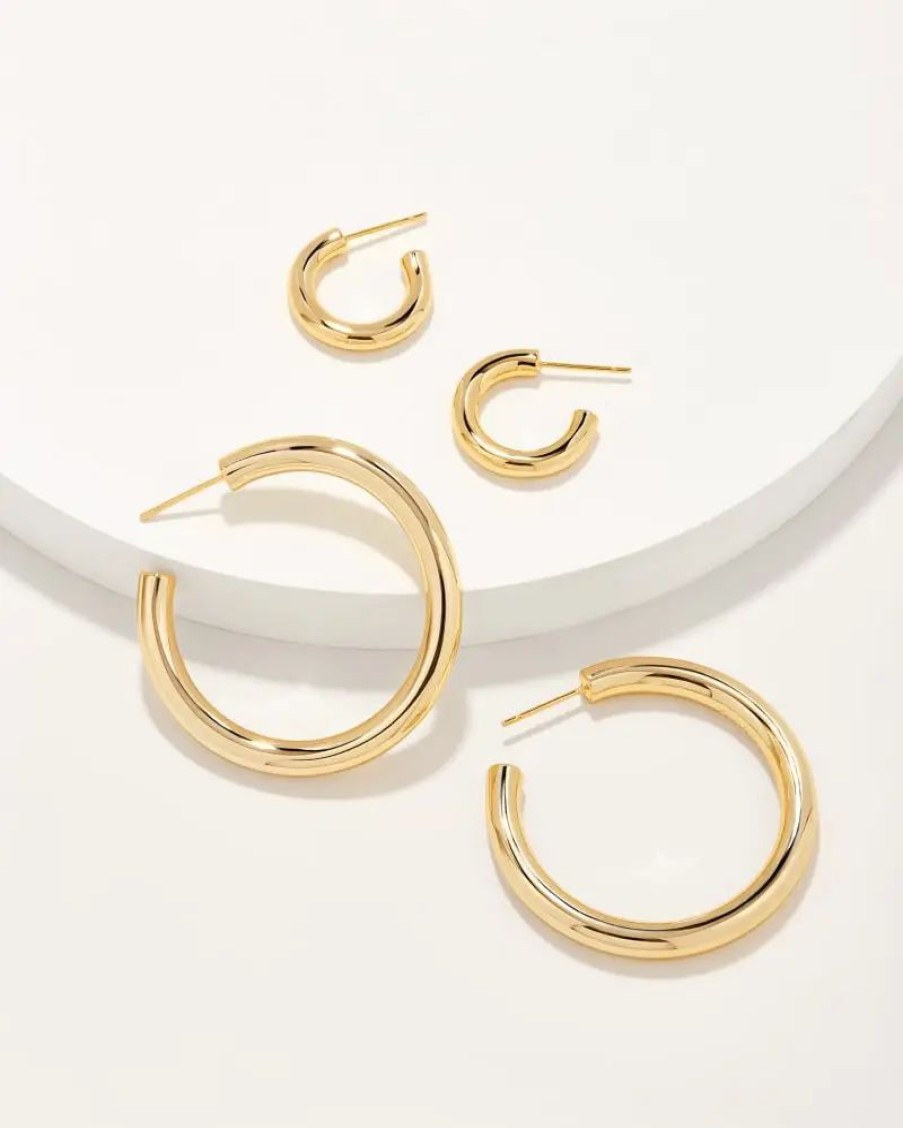 * Kendra Scott Colette Hoop Earring Set Of 2 In Gold | Earrings