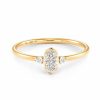 * Kendra Scott Marisa 14K Yellow Gold Band Ring In White Diamond | Rings