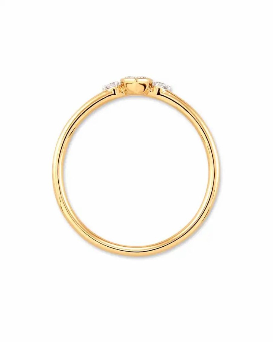 * Kendra Scott Marisa 14K Yellow Gold Band Ring In White Diamond | Rings