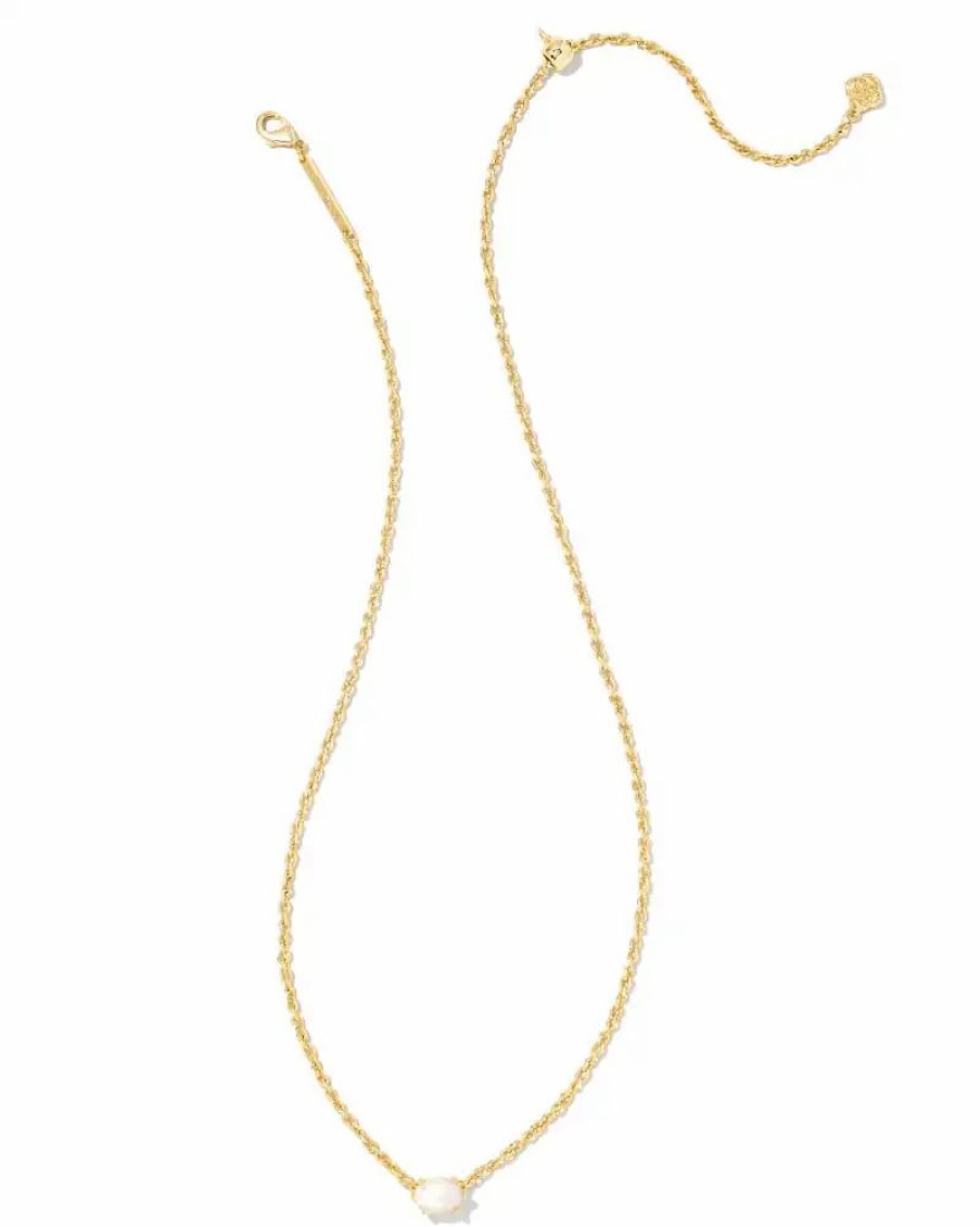 * Kendra Scott Cailin Gold Pendant Necklace In Ivory Mother-Of-Pearl | Necklaces