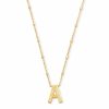 * Kendra Scott Letter A Pendant Necklace In Gold | Necklaces