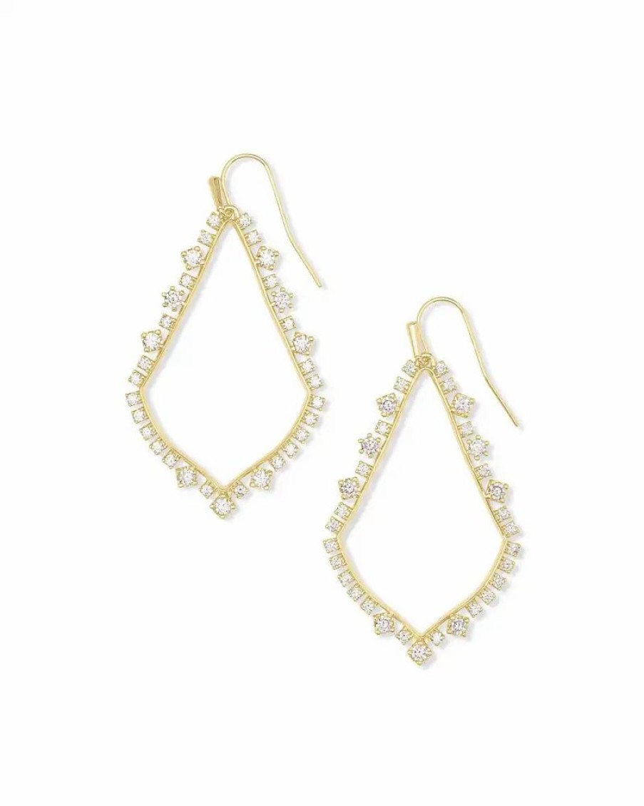 * Kendra Scott Sophee Crystal Drop Earrings In Gold | Earrings