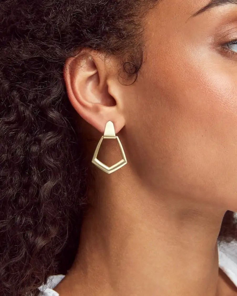 * Kendra Scott Paxton Hoop Earrings In Gold | Earrings