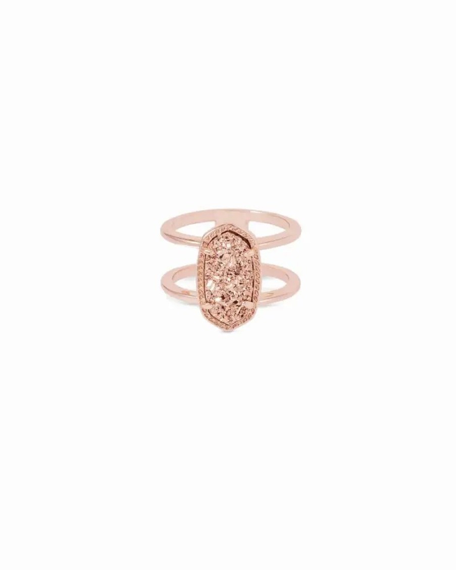 * Kendra Scott Elyse Rose Gold Ring In Rose Gold Drusy | Rings