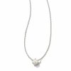 * Kendra Scott Arya Silver Pendant Necklace In White Pearl | Necklaces