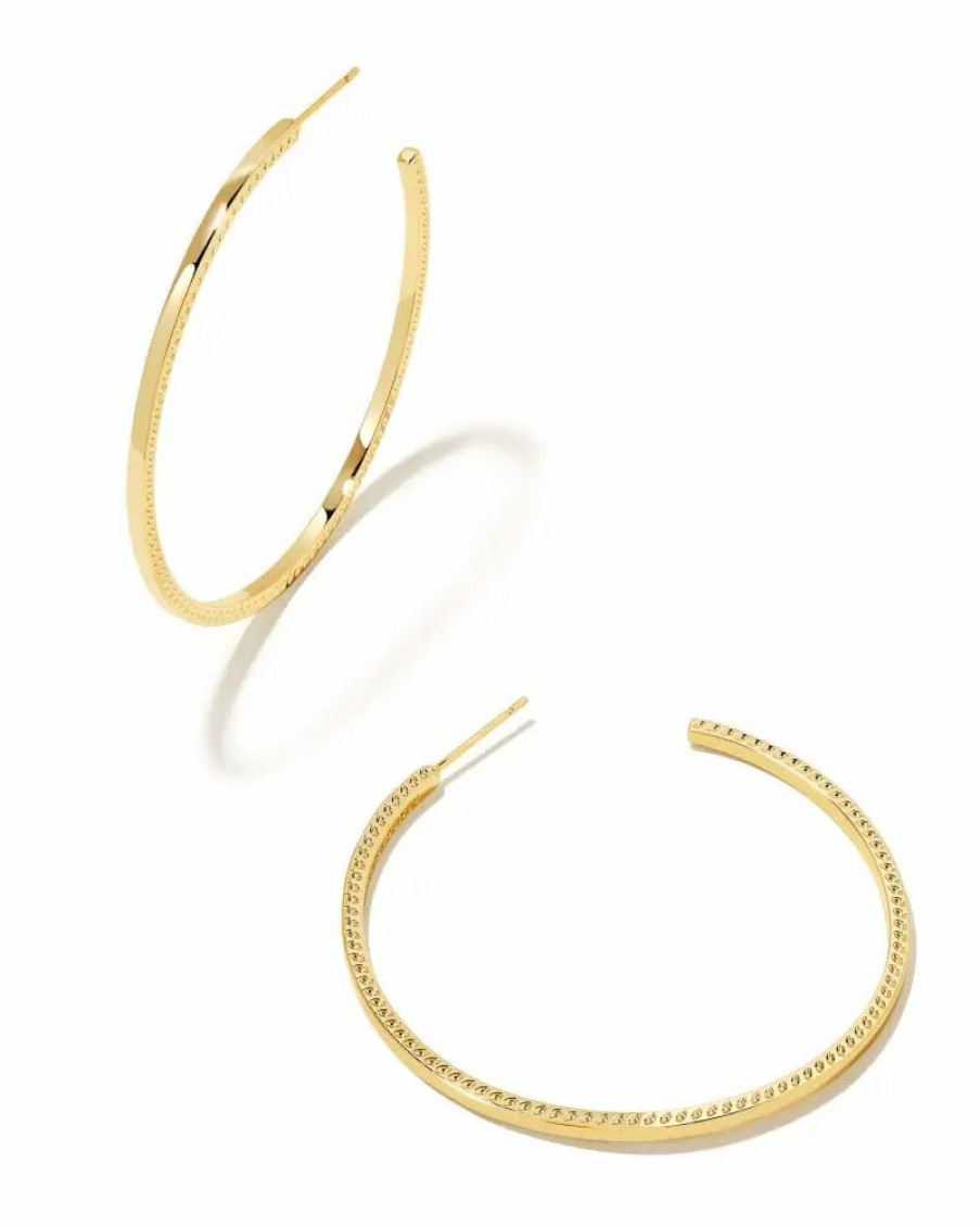 * Kendra Scott Sylvie Large Hoop Earrings In Gold | Earrings