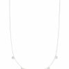 * Kendra Scott Shannon 14K White Gold Collar Necklace In White Diamond | Necklaces