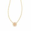 * Kendra Scott Stamped Dira Gold Pendant Necklace In Ivory Mother-Of-Pearl | Necklaces