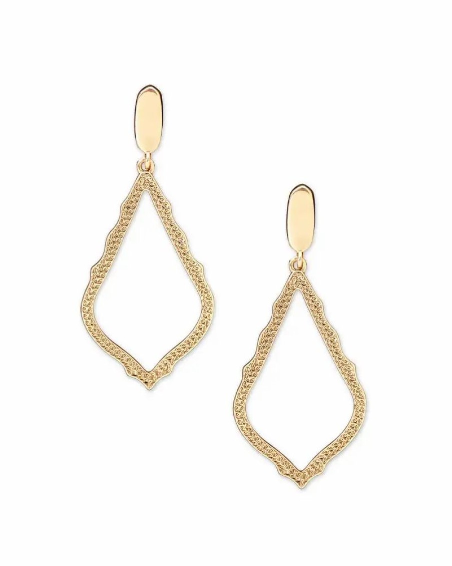 * Kendra Scott Sophia Clip On Drop Earrings In Gold | Earrings