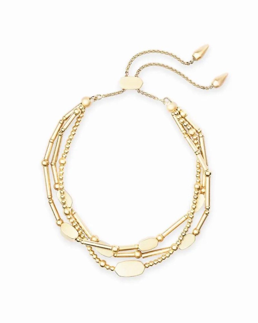 * Kendra Scott Chantal Beaded Bracelet In Gold | Bracelets