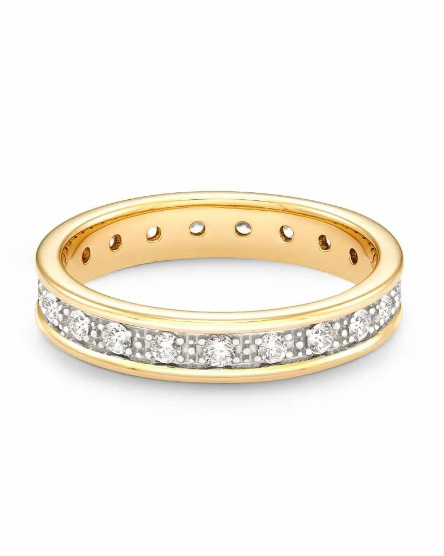 * Kendra Scott Drew 14K Yellow Gold Band Ring In White Diamond | Rings