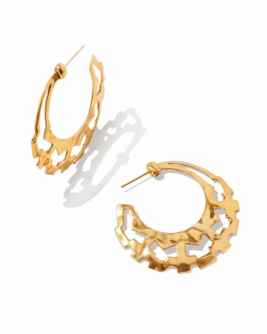 * Kendra Scott Shiva Hoop Earrings In Vintage Gold | Earrings