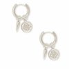 * Kendra Scott Dira Convertible Coin Huggies In Silver | Earrings