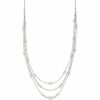 * Kendra Scott Rina Silver Multi Strand Necklace In Lustre Glass | Necklaces