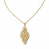 * Kendra Scott Abbie Long Pendant Necklace In Gold | Necklaces