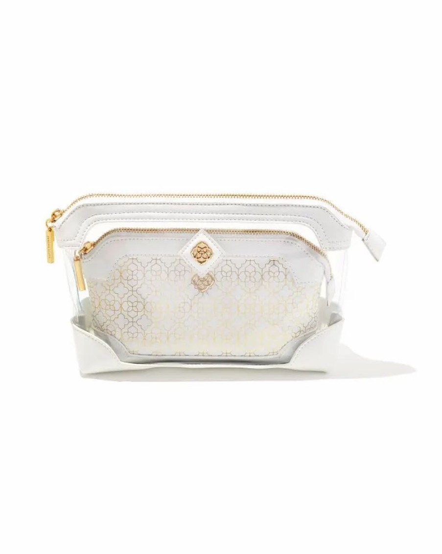 * Kendra Scott Duo Cosmetic Pouch In Gold Filigree | Home & Accessories