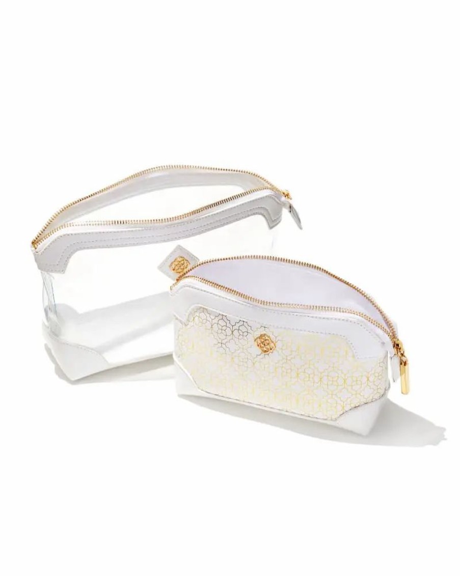 * Kendra Scott Duo Cosmetic Pouch In Gold Filigree | Home & Accessories