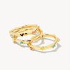 * Kendra Scott Haven Heart Gold Rings Set Of 3 In Multi Mix | Rings