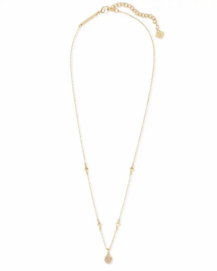 * Kendra Scott Nola Gold Pendant Necklace In Iridescent Drusy | Necklaces