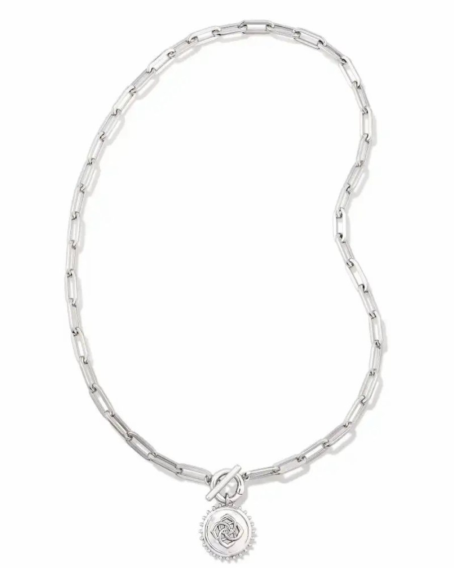 * Kendra Scott Brielle Convertible Medallion Chain Necklace In Silver | Necklaces