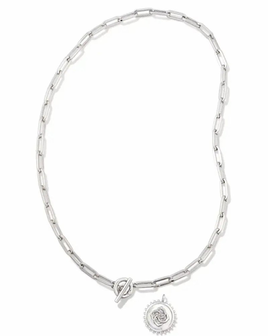 * Kendra Scott Brielle Convertible Medallion Chain Necklace In Silver | Necklaces