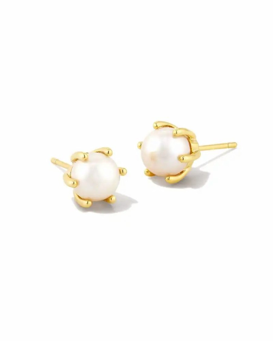 * Kendra Scott Ashton Gold Pearl Stud Earrings | Earrings