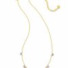 * Kendra Scott Lillia Crystal Butterfly Gold Strand Necklace In Violet Crystal | Necklaces