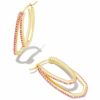 * Barbie X Kendra Scott Gold Hoop Earrings In Pink Crystal | Earrings