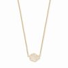 * Kendra Scott Tess Gold Pendant Necklace In Iridescent Drusy | Necklaces