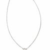 * Kendra Scott Audrey 14K White Gold Pendant Necklace In White Diamond | Necklaces