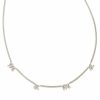 * Kendra Scott Mama Script Strand Necklace In Silver | Necklaces