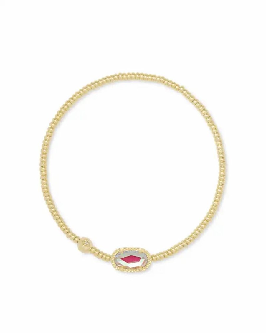 * Kendra Scott Grayson Gold Stretch Bracelet In Dichroic Glass | Bracelets