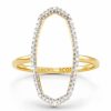 * Kendra Scott Dani 14K Yellow Gold Open Ring In White Diamond | Rings