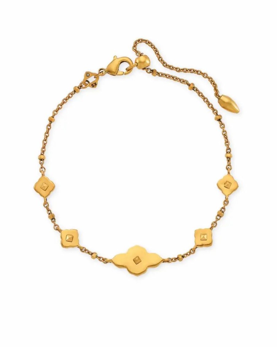 * Kendra Scott Abbie Delicate Chain Bracelet In Vintage Gold | Bracelets