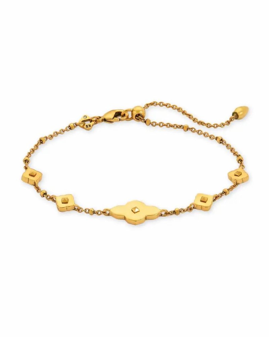 * Kendra Scott Abbie Delicate Chain Bracelet In Vintage Gold | Bracelets