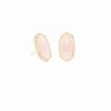 * Kendra Scott Ellie Gold Stud Earrings In Rose Quartz | Earrings