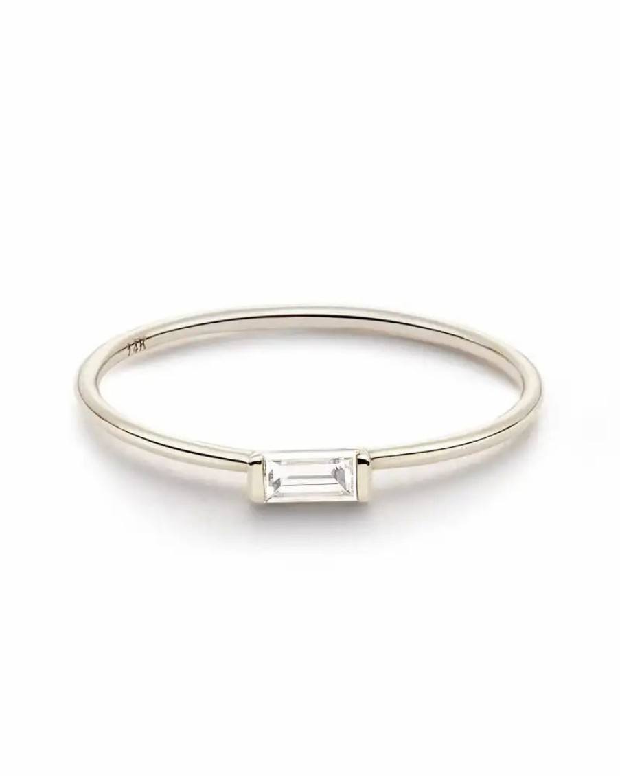 * Kendra Scott Isabella 14K White Gold Band Ring In White Diamond | Rings