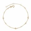 * Kendra Scott Michelle 14K Yellow Gold Delicate Bracelet In White Diamond | Bracelets