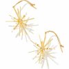 * Kendra Scott Starburst Gold Ornaments Set Of 2 In Clear | Home & Accessories