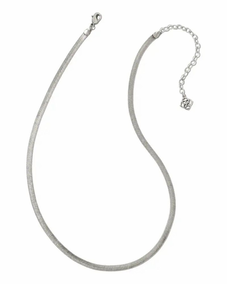 * Kendra Scott Kassie Chain Necklace In Vintage Silver | Necklaces