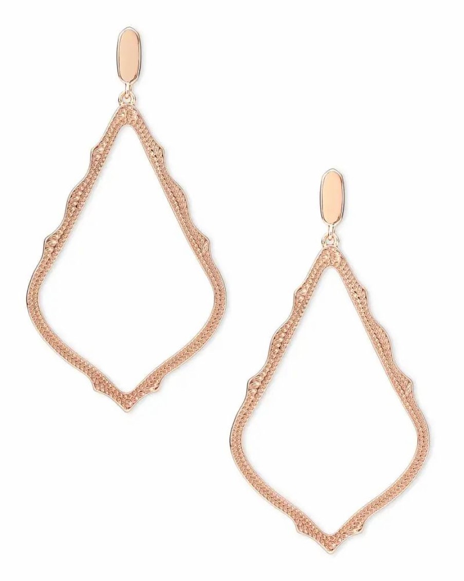 * Kendra Scott Sophee Clip On Drop Earrings In Rose Gold | Earrings