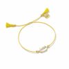 * Kendra Scott Everlyne Yellow Cord Friendship Bracelet In Dichroic Glass | Bracelets