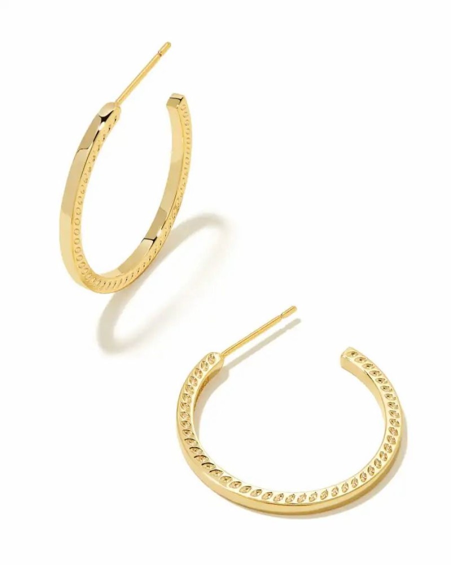 * Kendra Scott Sylvie Small Hoop Earrings In Gold | Earrings