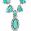 * Kendra Scott Havana Vintage Silver Statement Necklace In Variegated Turquoise Magnesite | Necklaces