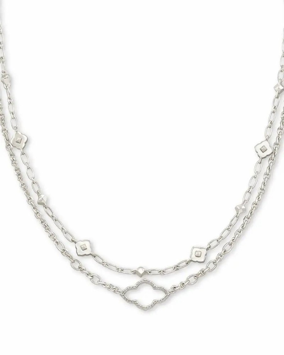 * Kendra Scott Abbie Multi Strand Necklace In Silver | Necklaces