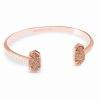 * Kendra Scott Elton Rose Gold Cuff Bracelet In Rose Gold Drusy | Bracelets