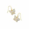 * Kendra Scott Lillia Crystal Butterfly Gold Drop Earrings In White Crystal | Earrings