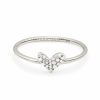 * Kendra Scott Heart 14K White Gold Band Ring In White Diamond | Rings